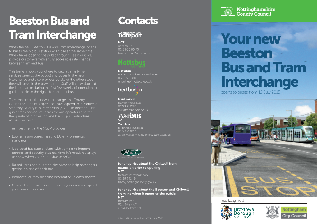 Your New Beeston Bus and Tram Interchange