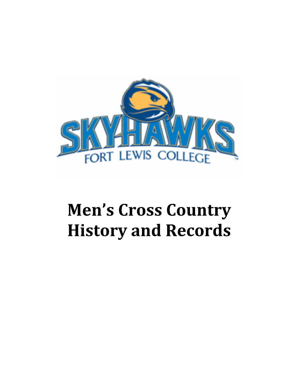 Men's Cross Country History and Records