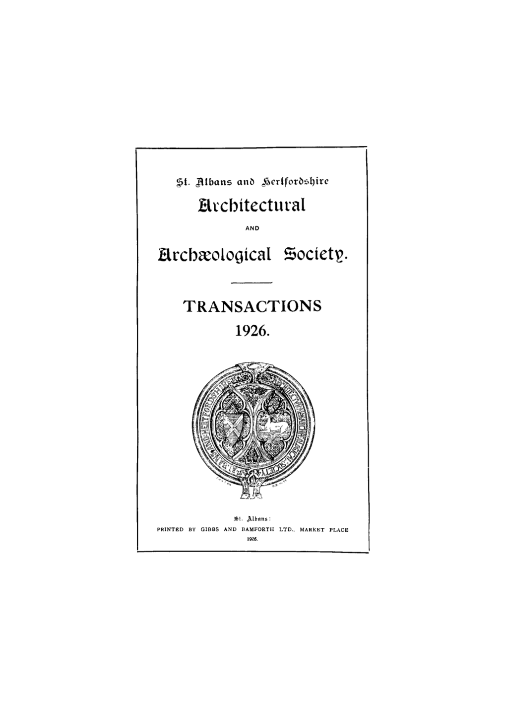 St. Albans and Hertfordshire Architectural Archaeological