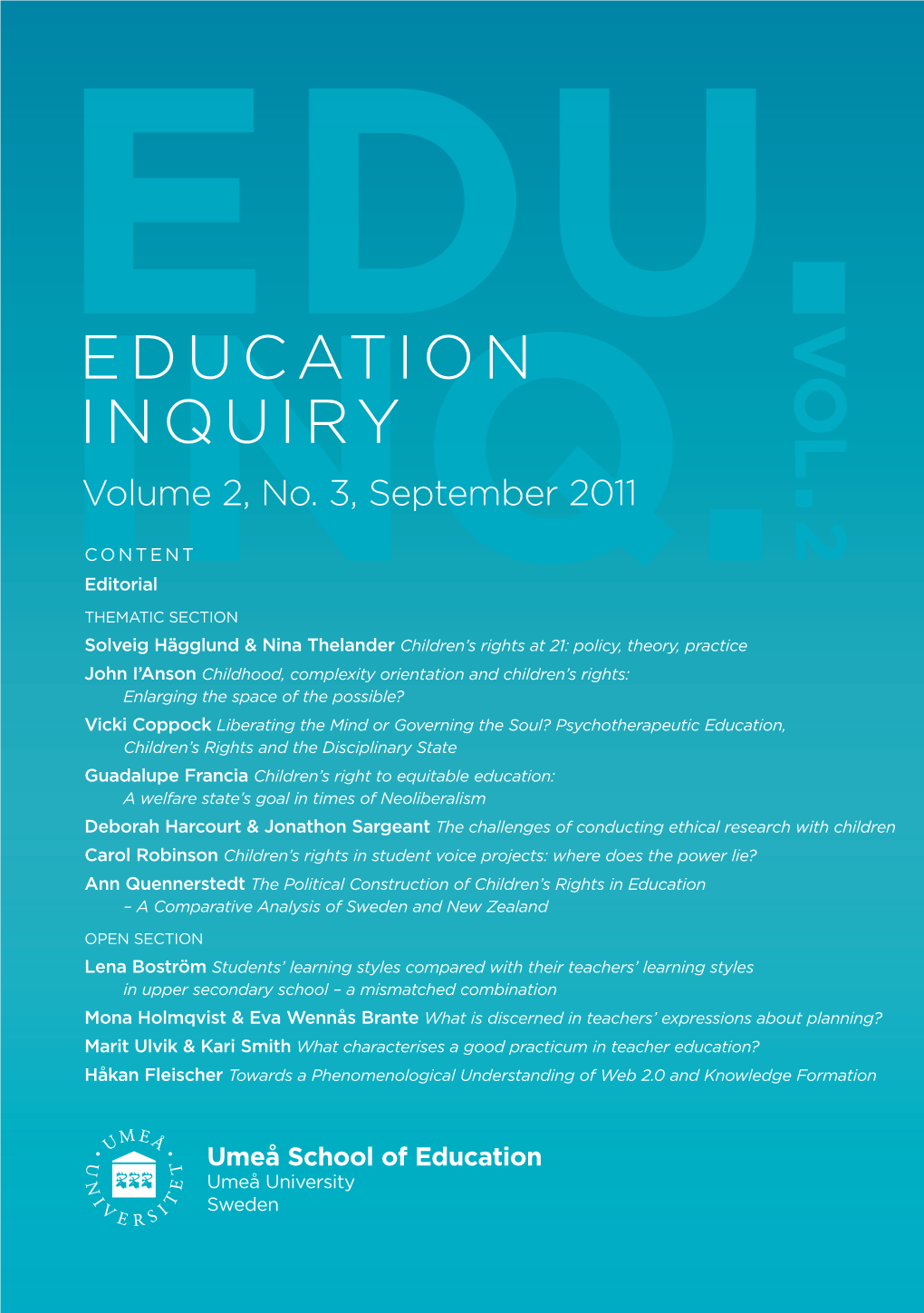 Education Inquiry