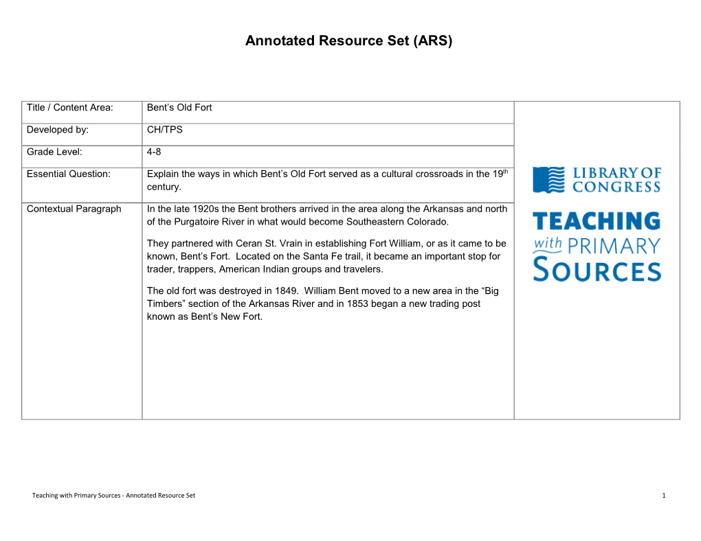 Annotated Resource Set (ARS)