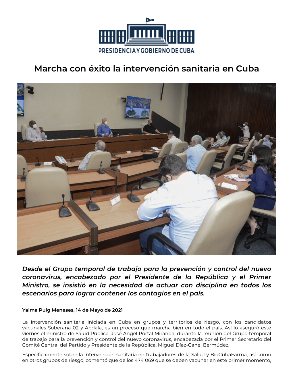 Marcha Con Éxito La Intervención Sanitaria En Cuba