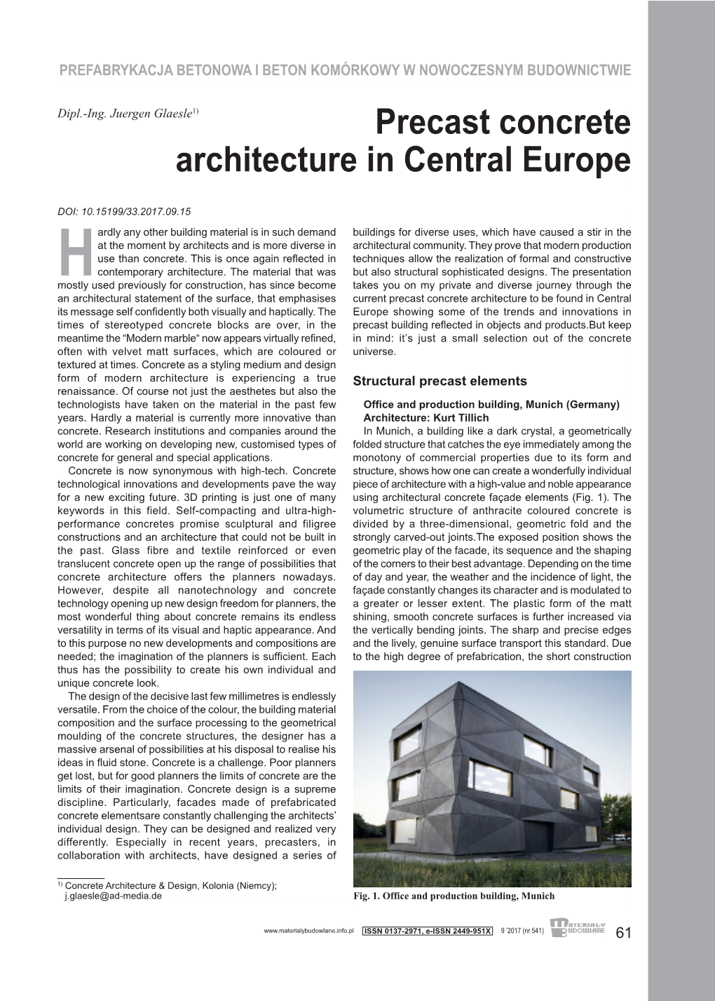 Precast Concrete Architecture in Central Europe