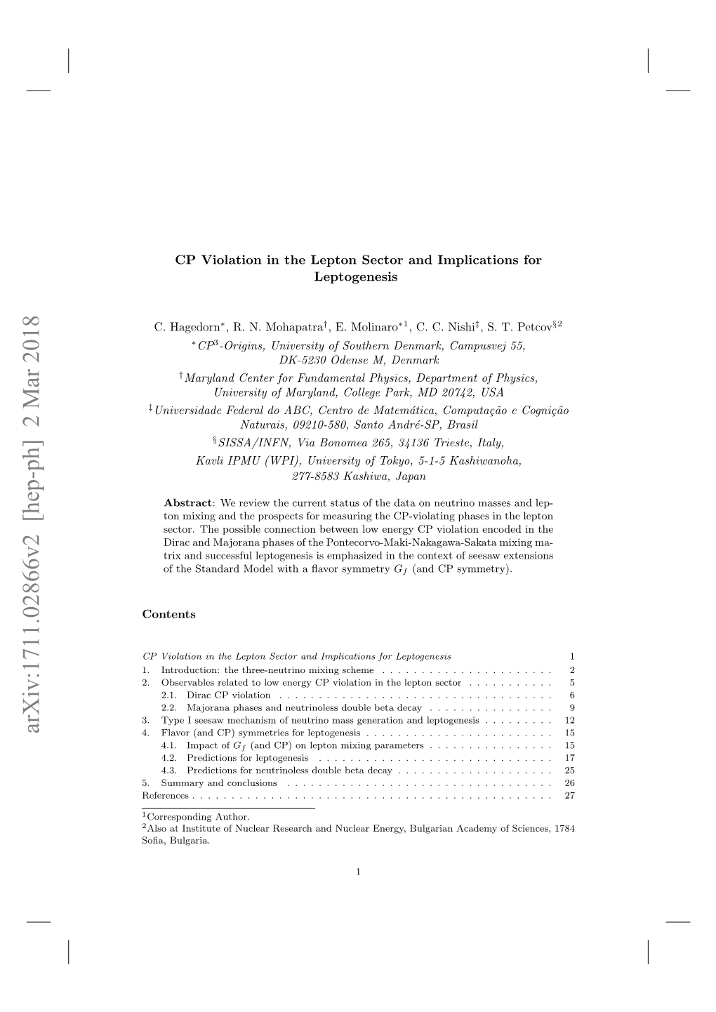 Arxiv:1711.02866V2 [Hep-Ph] 2 Mar 2018 4