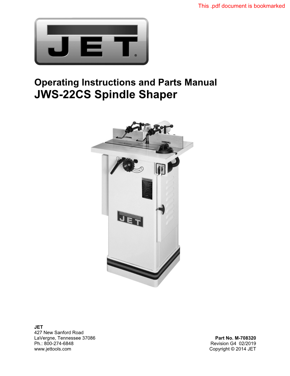 JWS-22CS Spindle Shaper