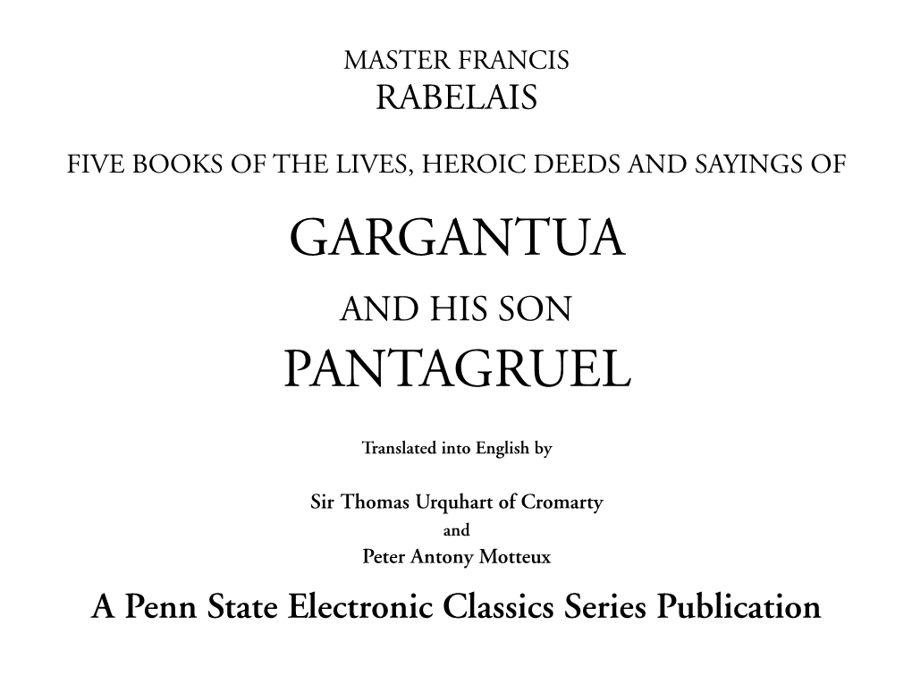 Gargantua Pantagruel