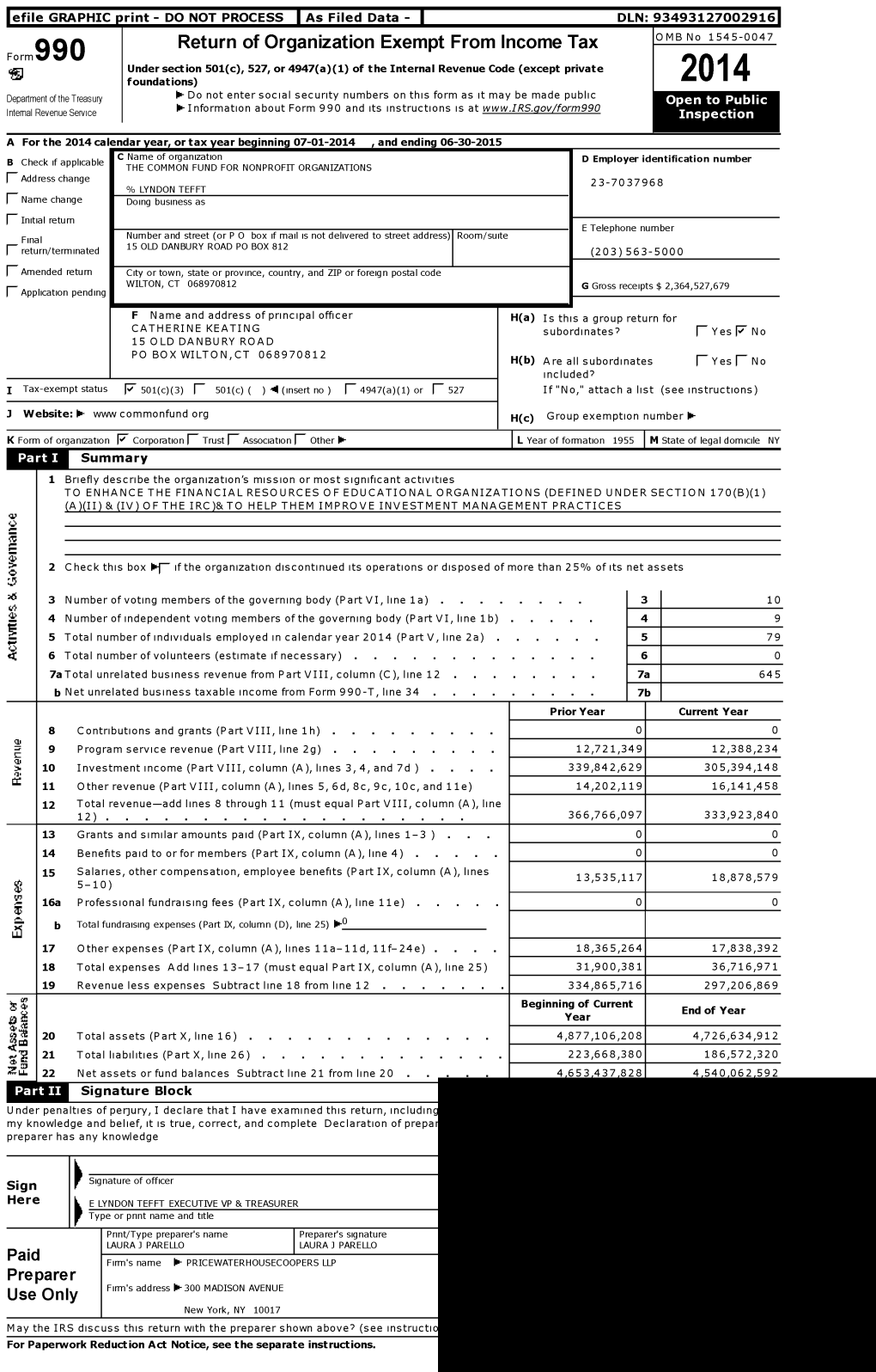 Return of Organization Exempt from Income