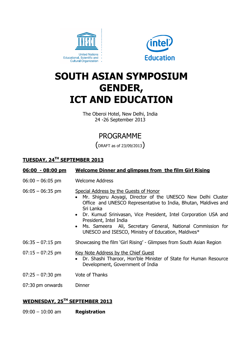 South Asian Symposium Gender, Ict and Education