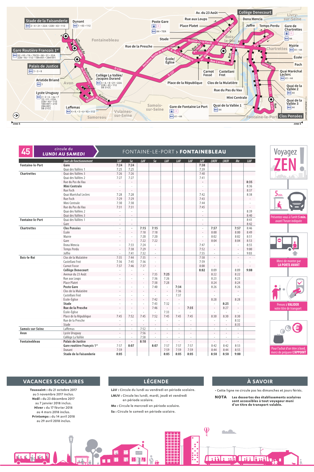 FONTAINE-LE-PORT > FONTAINEBLEAU À SAVOIR LÉGENDE VACANCES SCOLAIRES