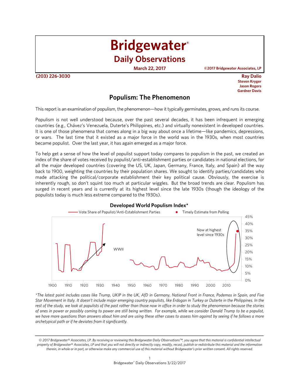 Populism: the Phenomenon