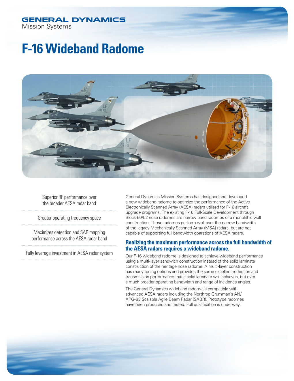 F-16 Wideband Radome