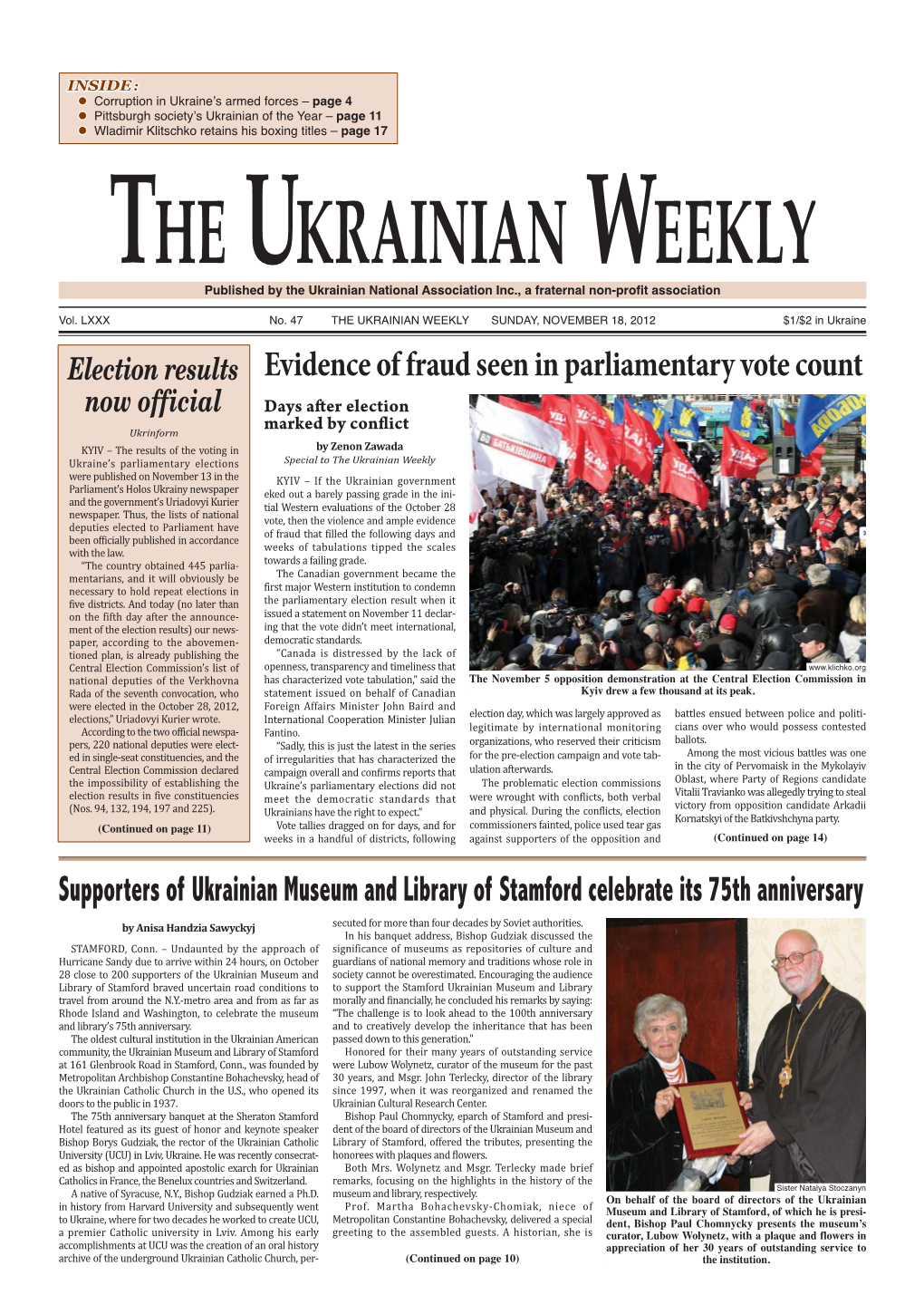 The Ukrainian Weekly 2012, No.47