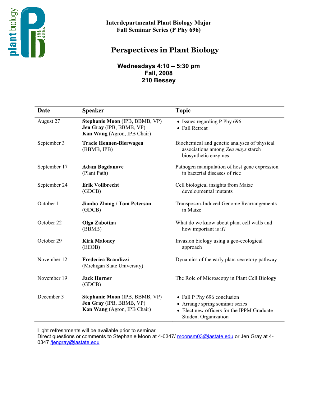 Perspectives in Plant Biology