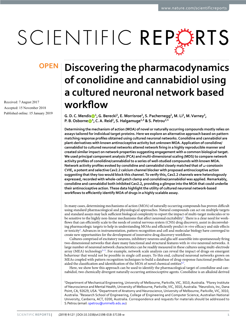 Discovering the Pharmacodynamics of Conolidine and Cannabidiol Using A