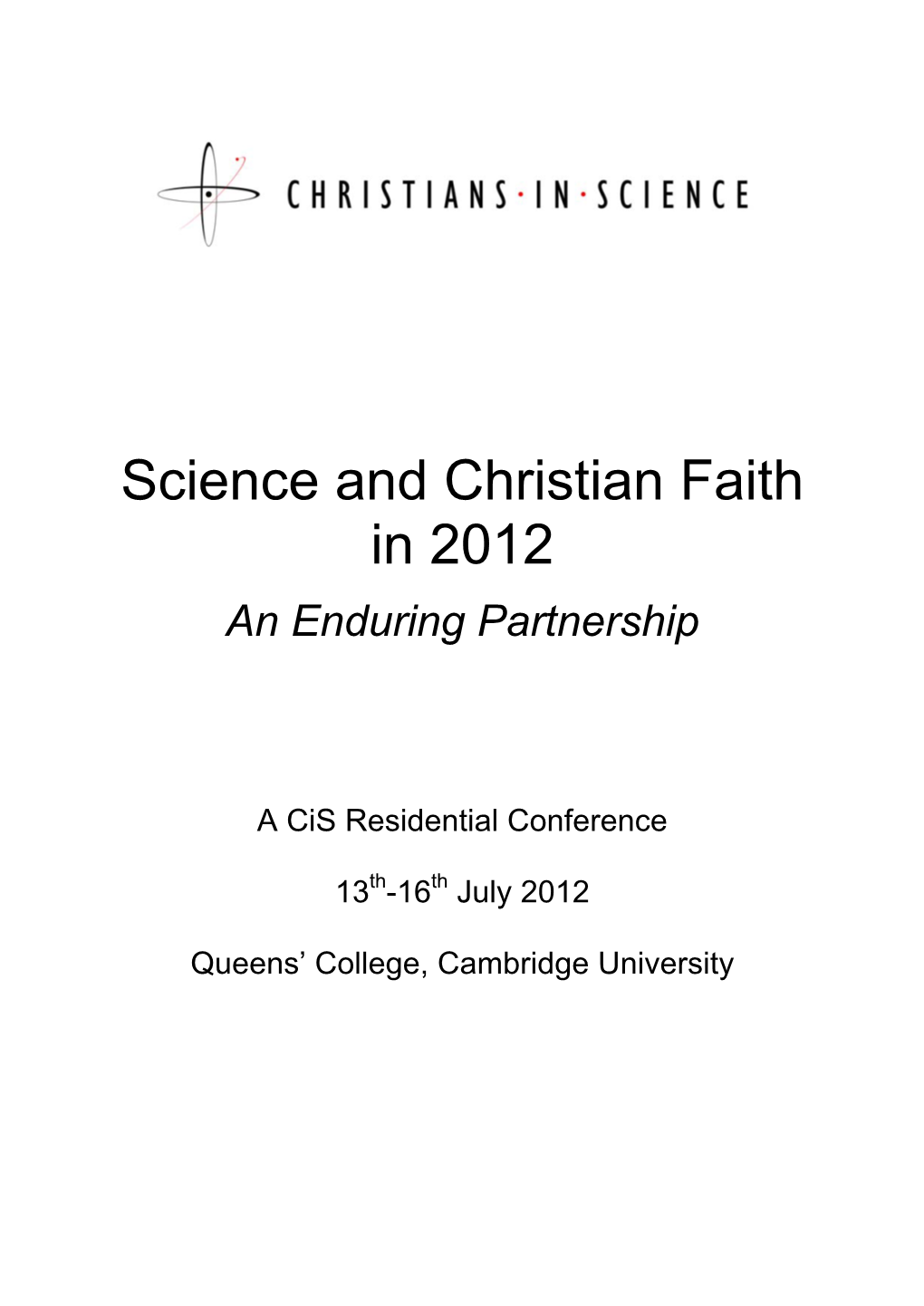 Science and Christian Faith in 2012