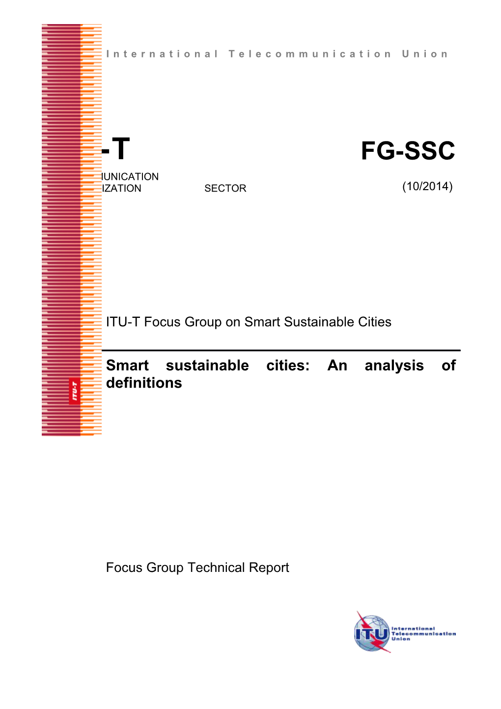 Smart Sustainable Cities: an Analysis of Definitions