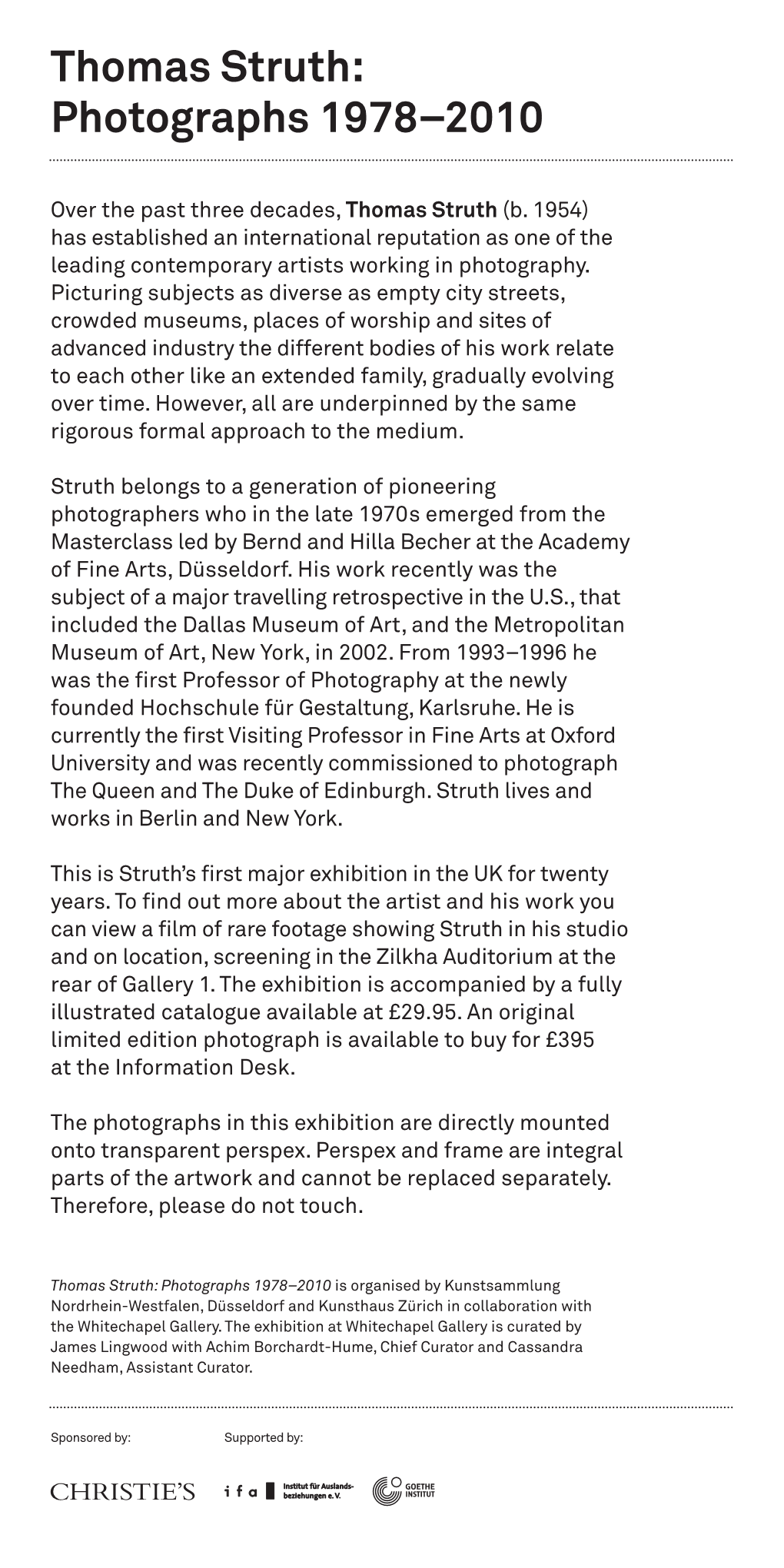 Thomas Struth: Photographs 1978–2010