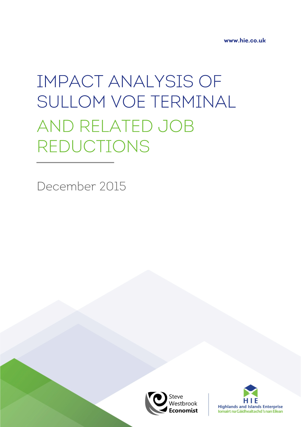 Impact Analysis of Sullom Voe Terminal Report