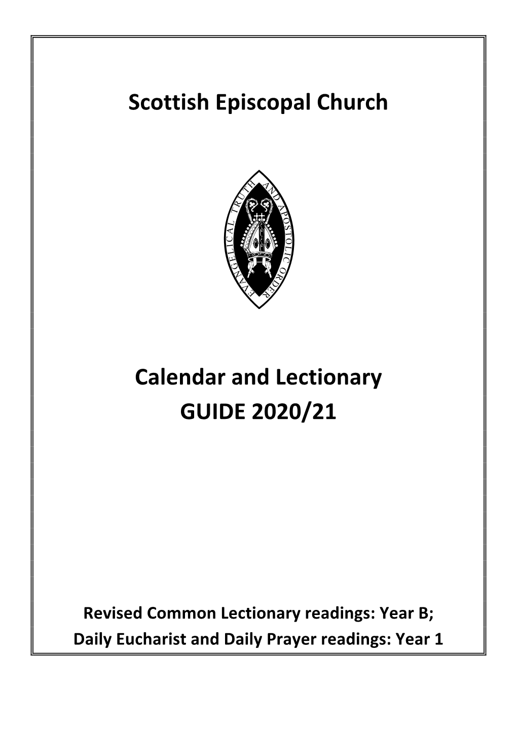 Calendar and Lectionary GUIDE 2020/21