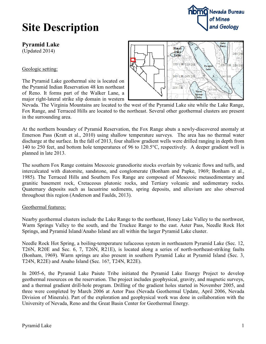 Pyramid Lake (Updated 2014)