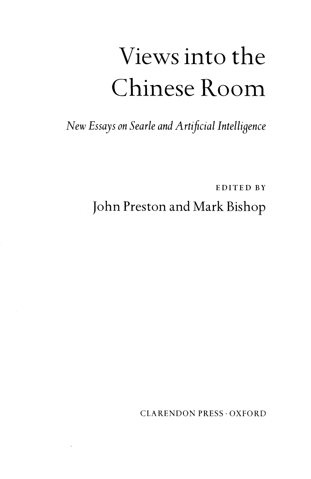 Views Into the Chinese Room