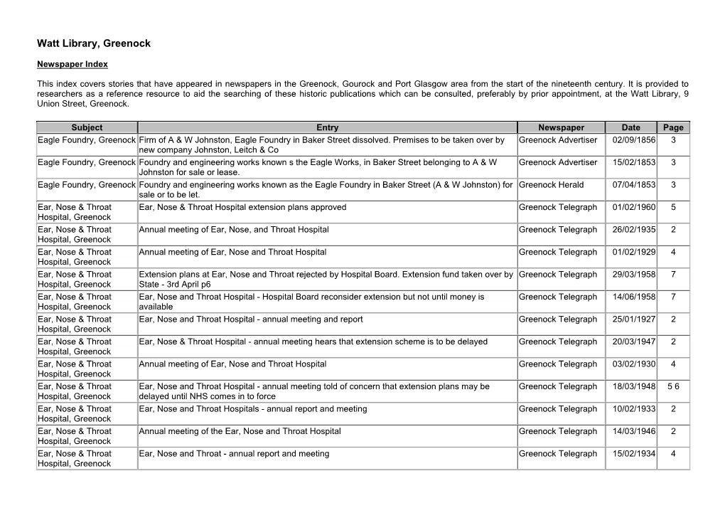 Newspaper Index Query1