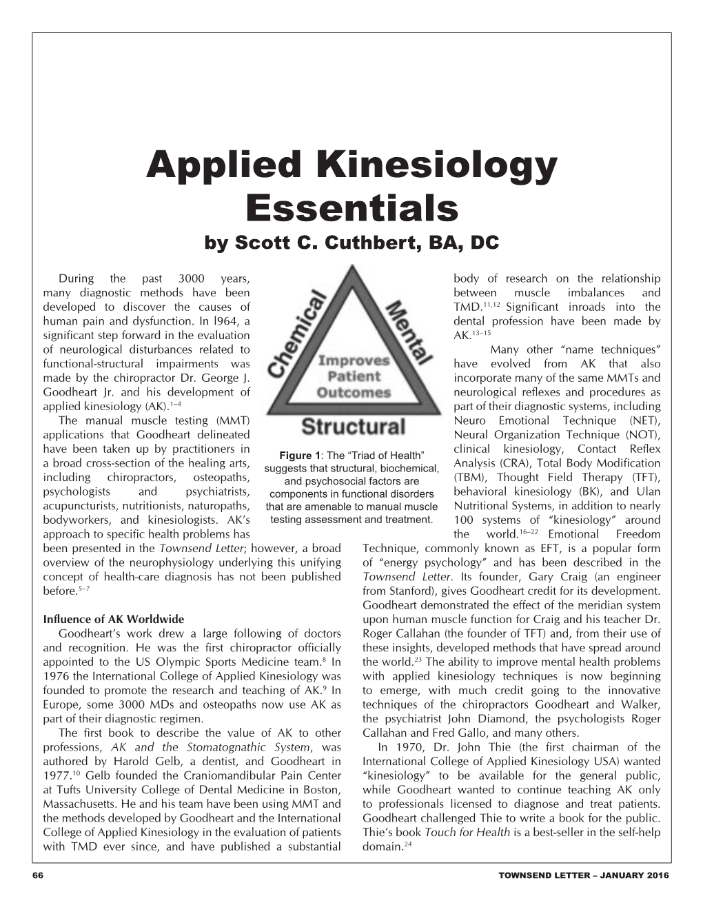 Applied Kinesiology Essentials by Scott C