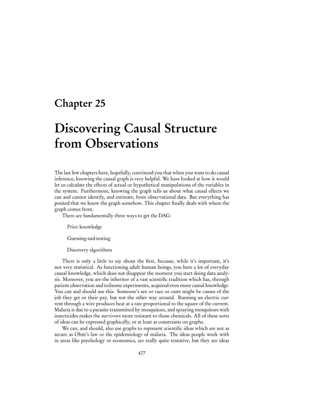 Discovering Causal Structure from Observations