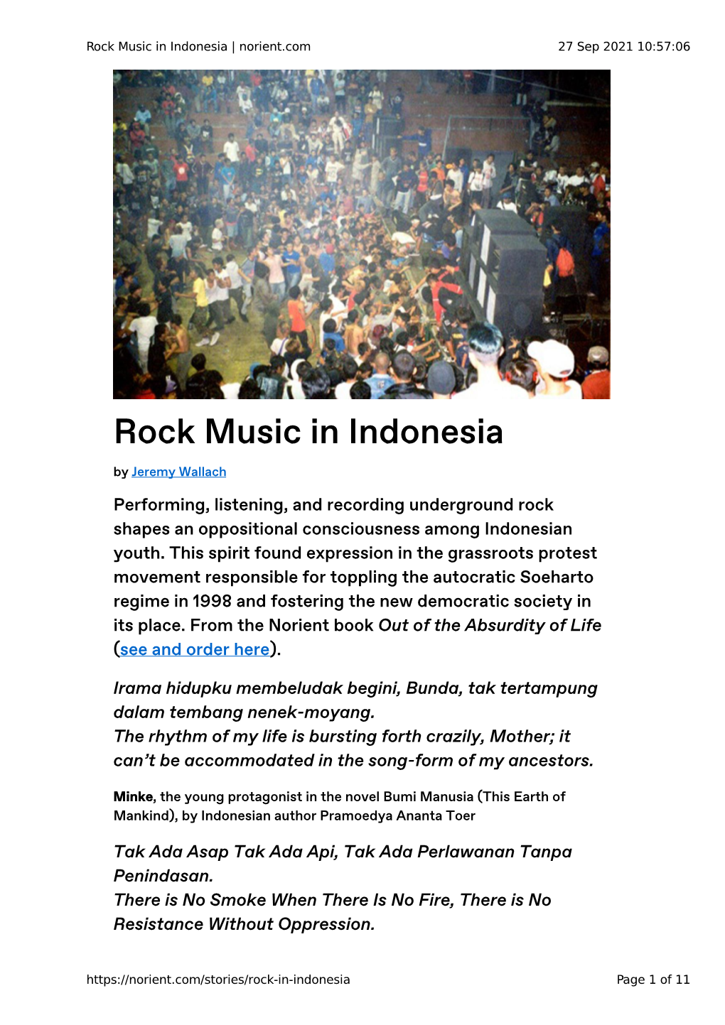 Rock Music in Indonesia | Norient.Com 27 Sep 2021 10:57:06