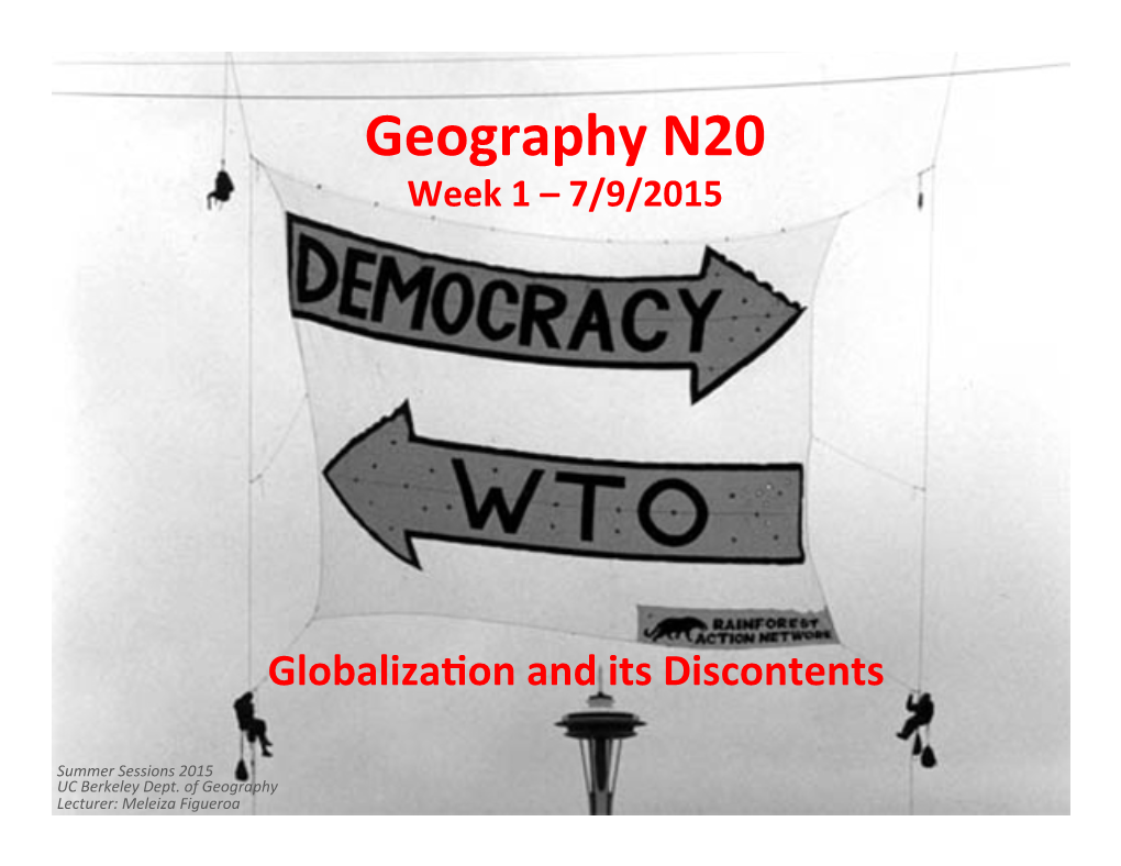 Geography N20 Week 1 – 7/9/2015