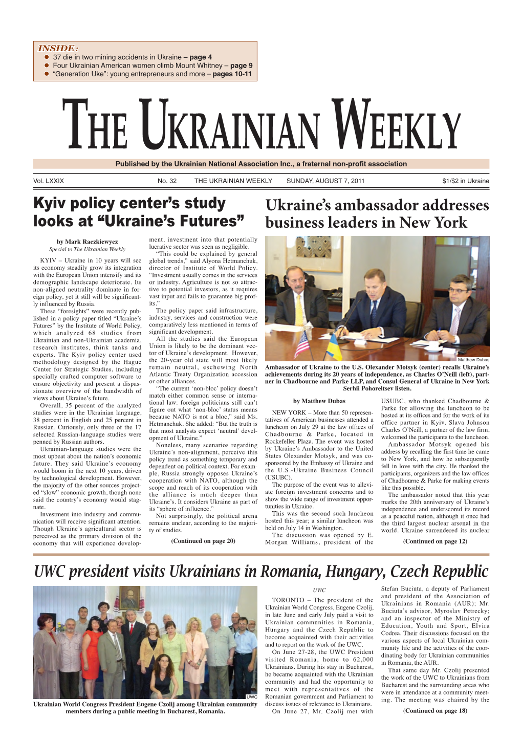 The Ukrainian Weekly 2011, No.32