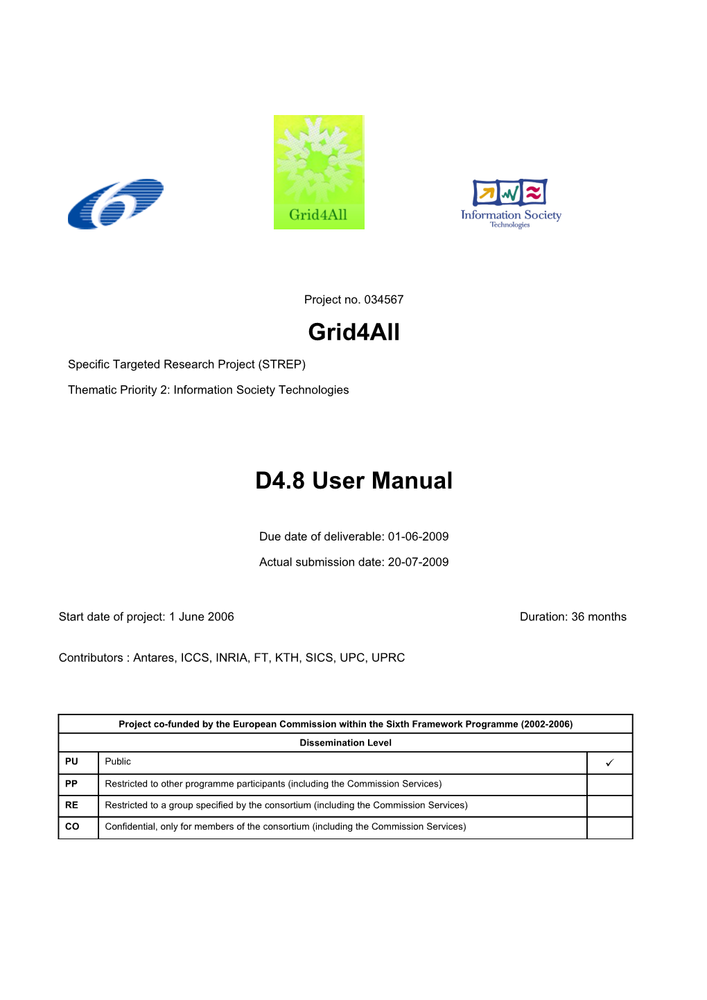 Grid4all D4.8 User Manual