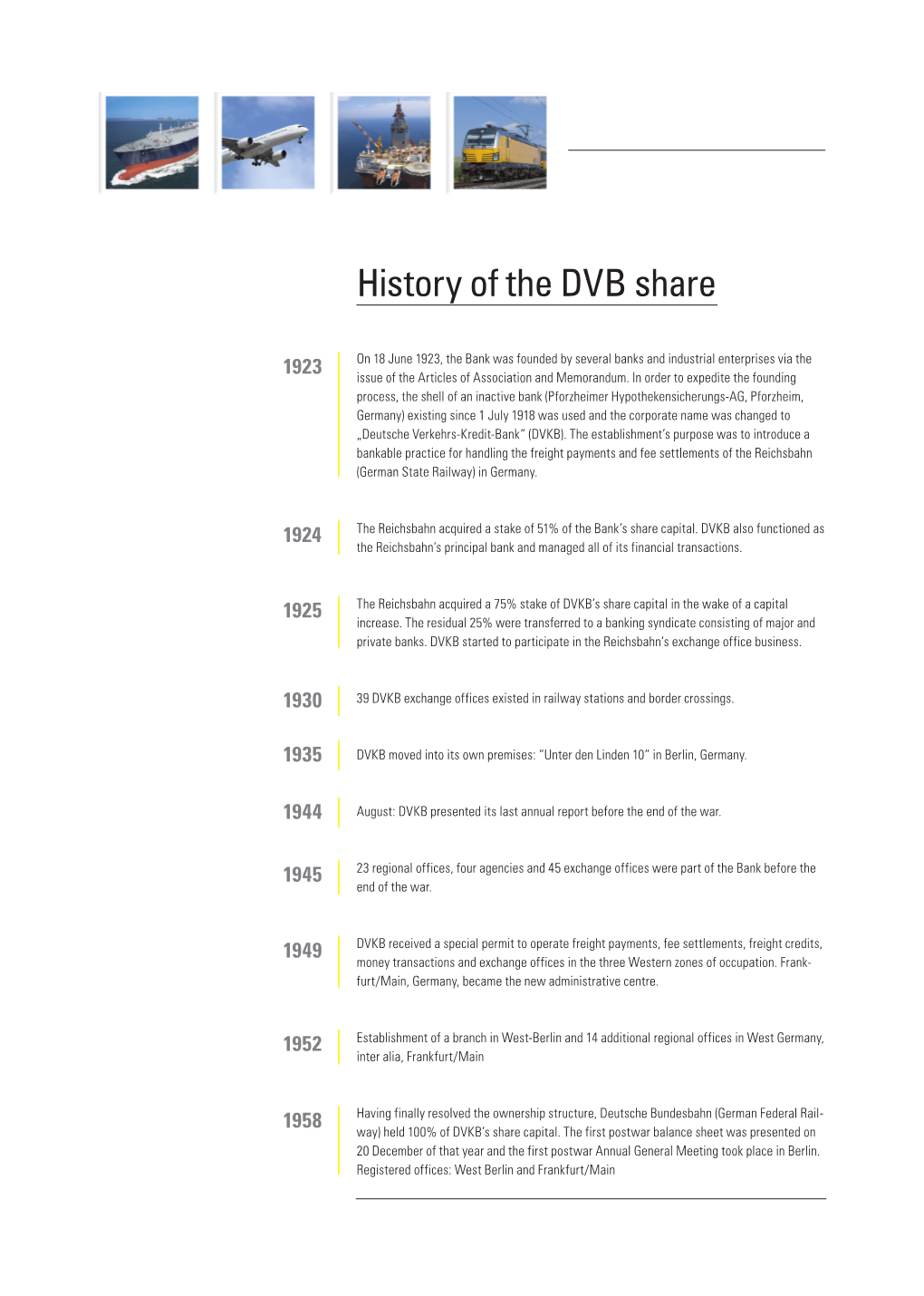 History of the DVB Share