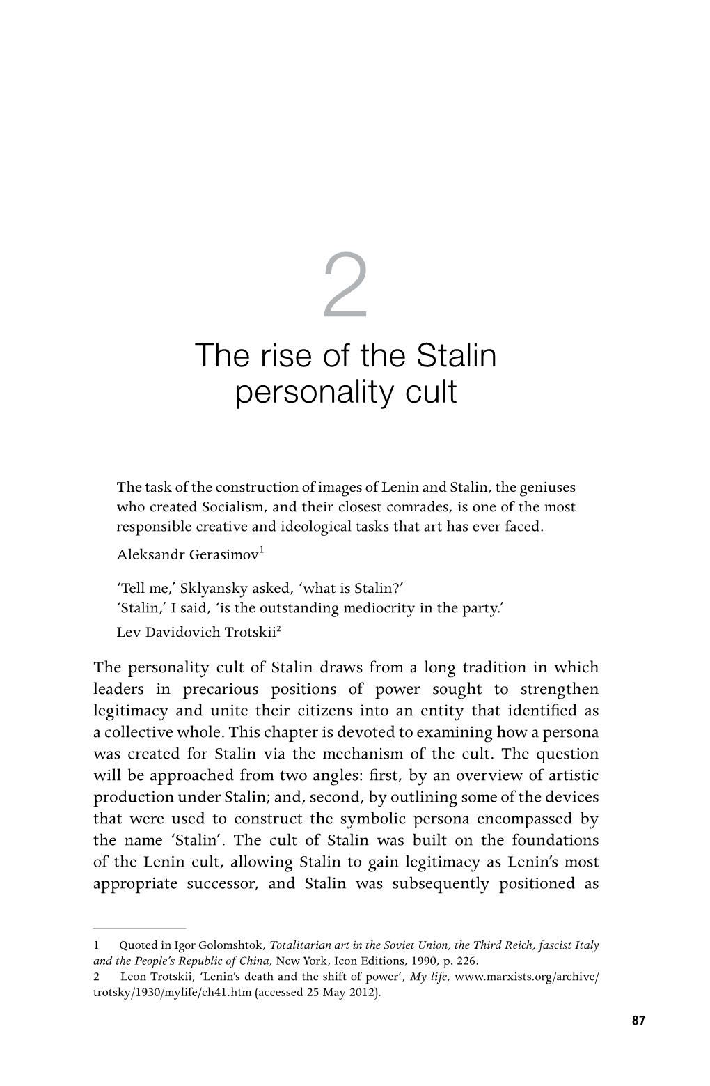 The Rise of the Stalin Personality Cult