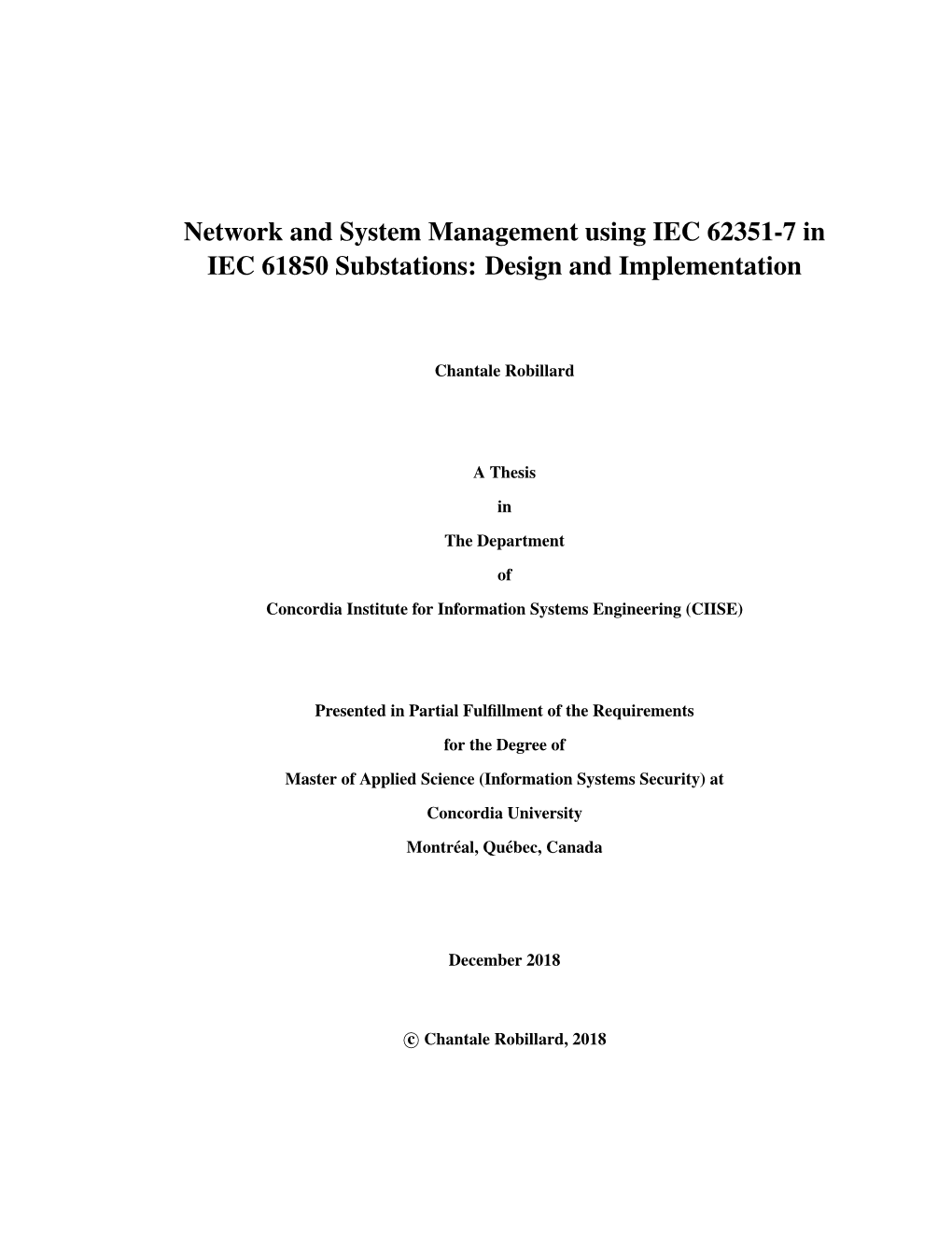 Network and System Management Using IEC 62351-7 in IEC 61850 Substations: Design and Implementation