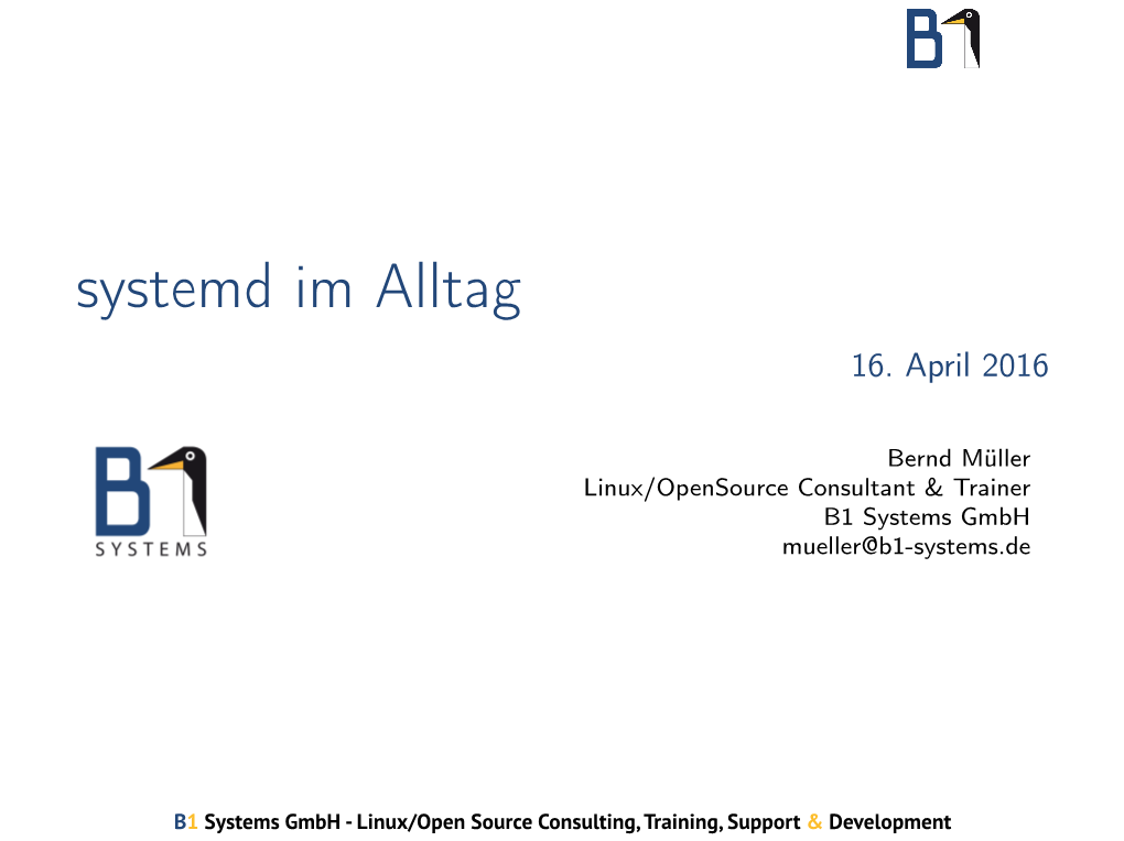 Systemd Im Alltag 16