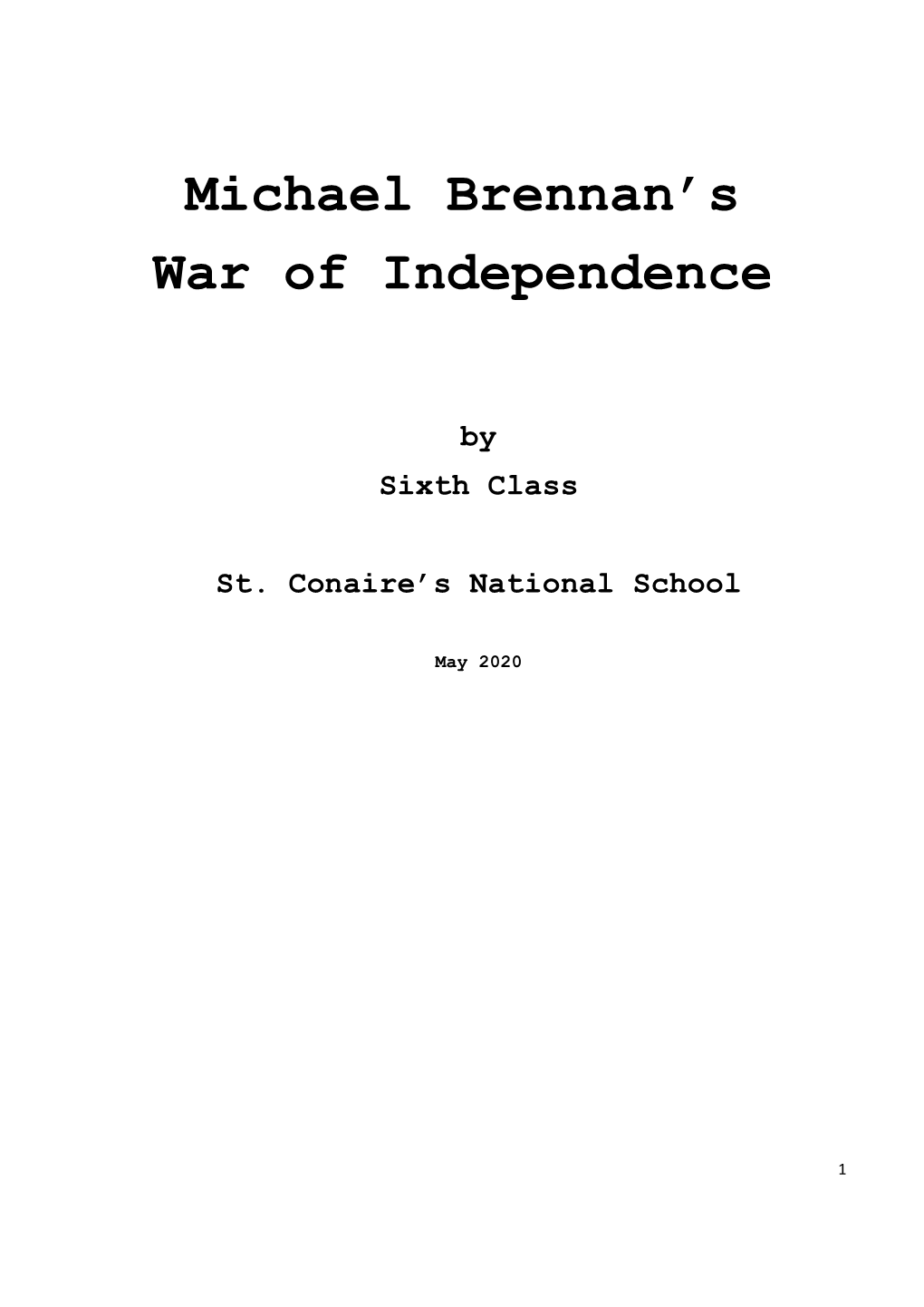 Michael Brennan's War of Independence