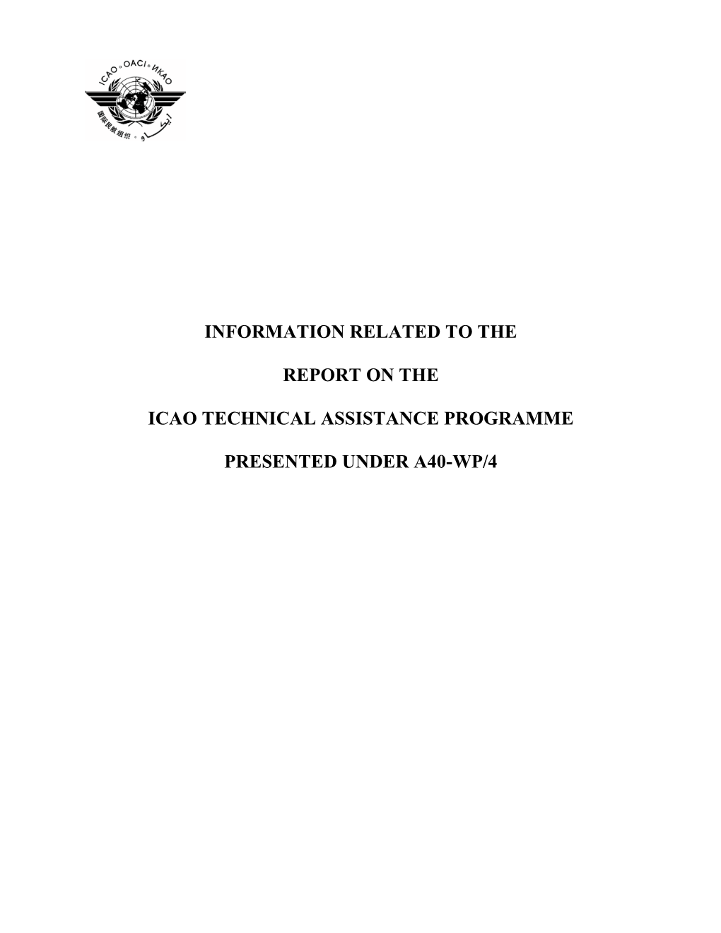 Information Related to the Report on the Icao