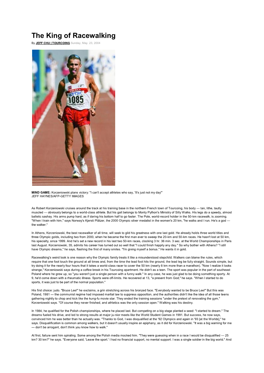 The King of Racewalking by JEFF CHU | TOURCOING Sunday, May