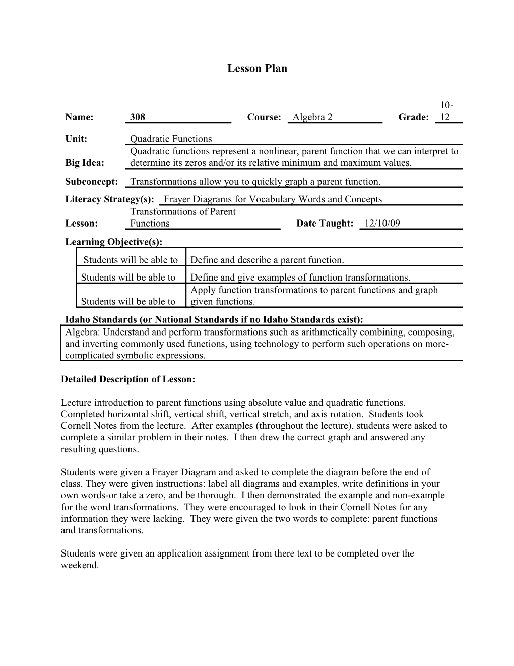 Unit Plan Template s16