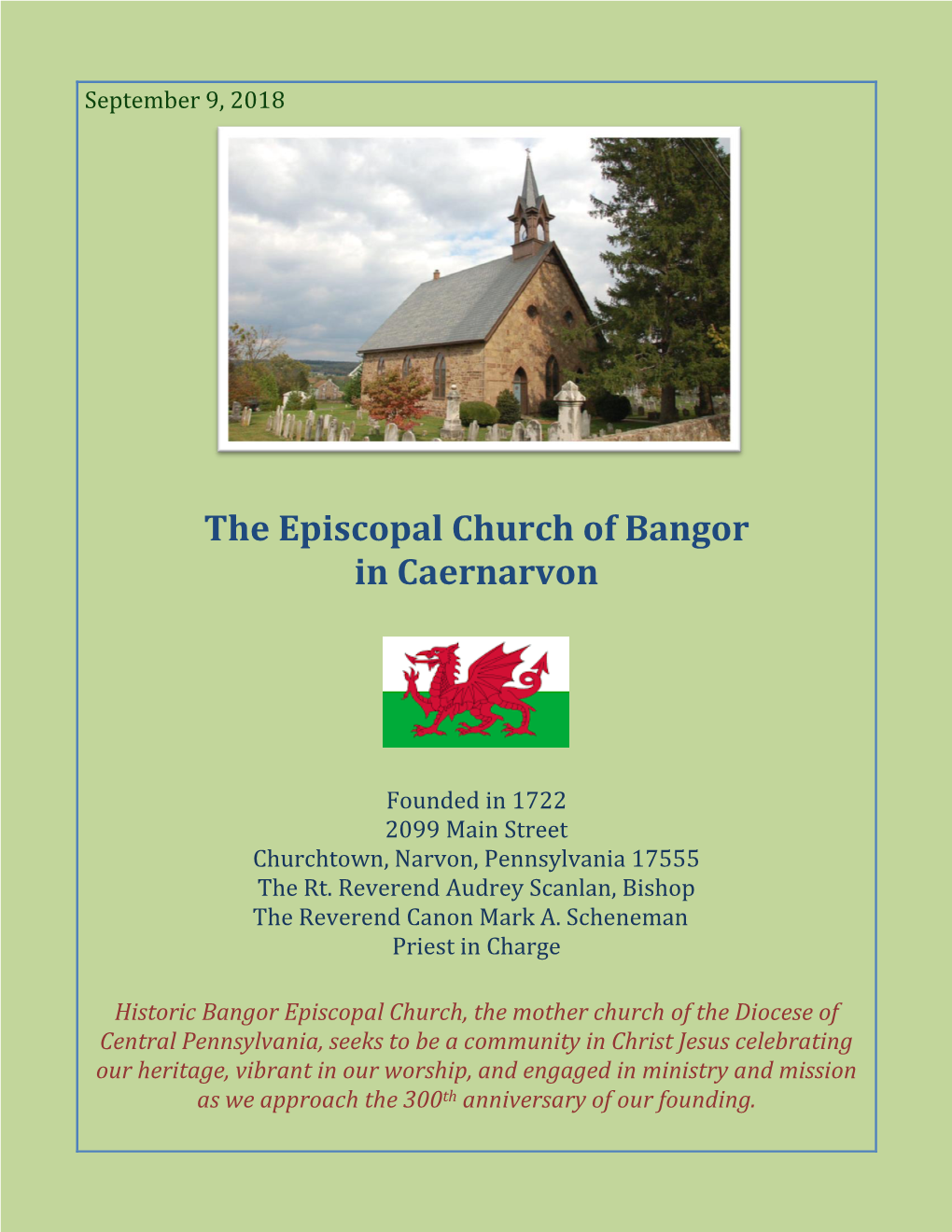 The Episcopal Church of Bangor in Caernarvon