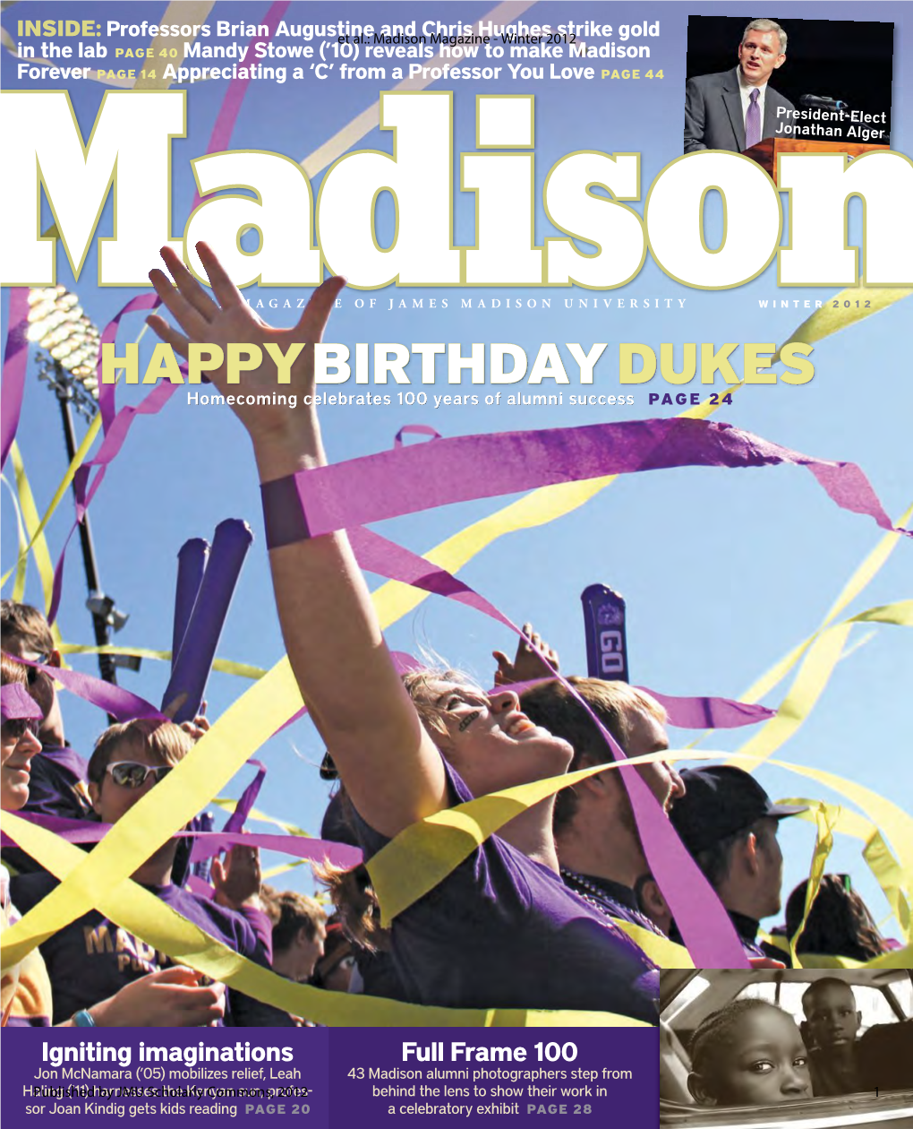 Madison Magazine, Vol. 35, No. 1, Winter 2012