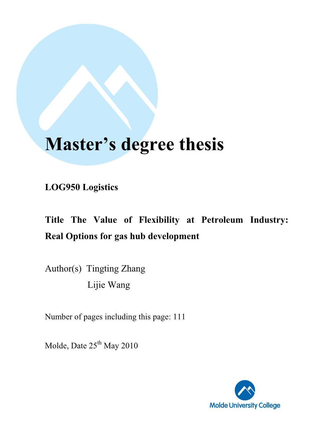 Master Thesis