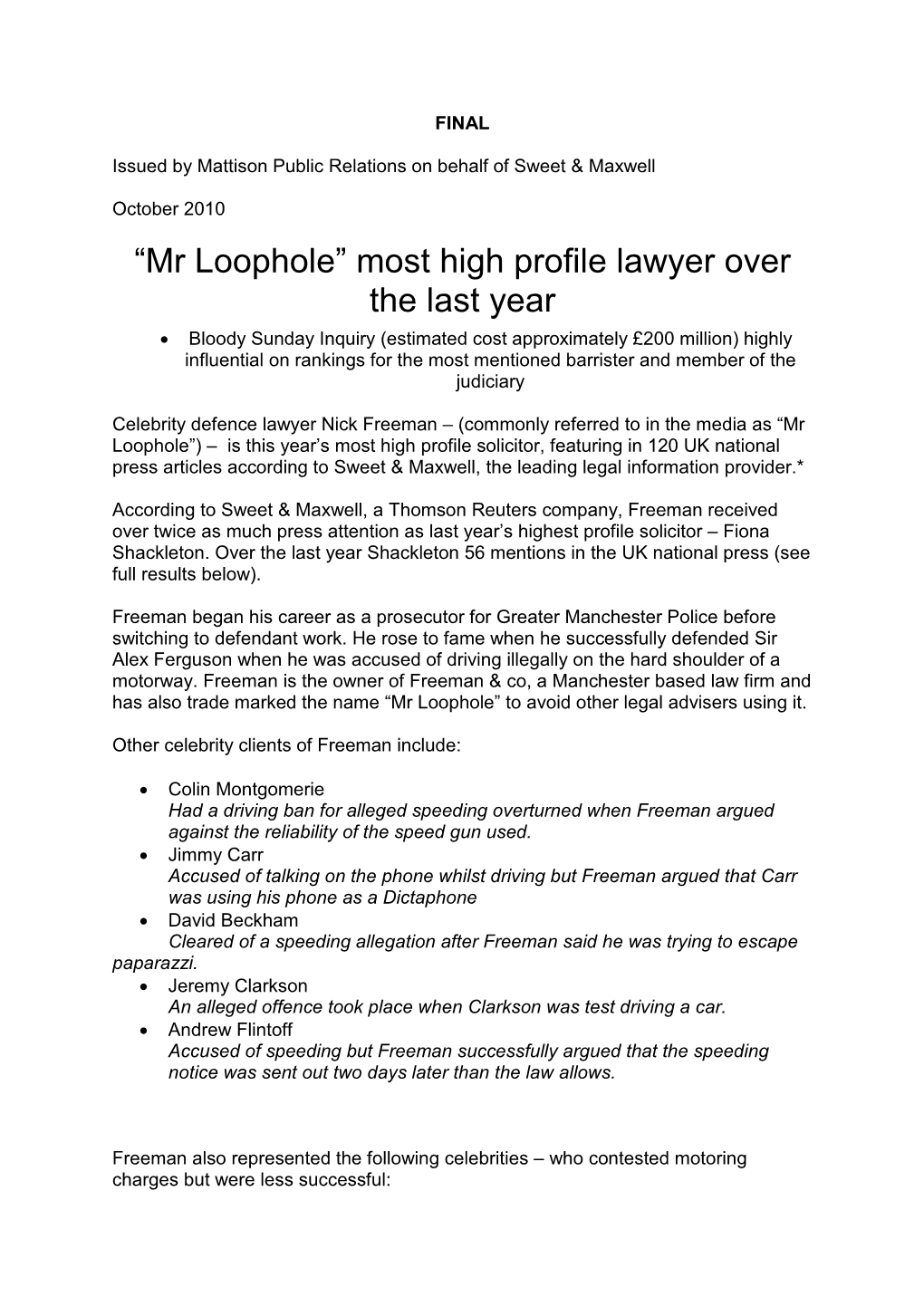 Mr Loophole” Most High Profile Lawyer Over the Last Year