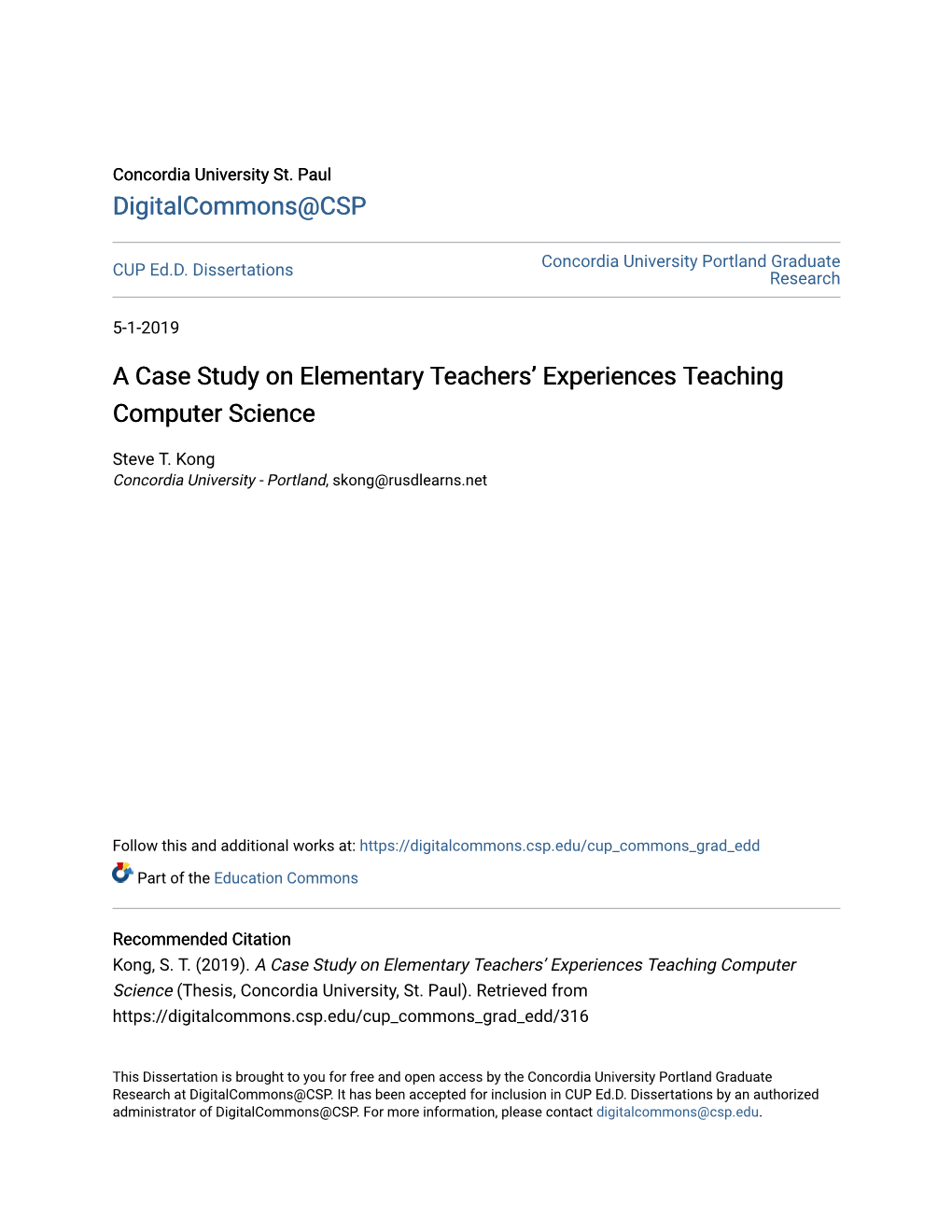 A Case Study on Elementary Teachers' Experiences Teaching