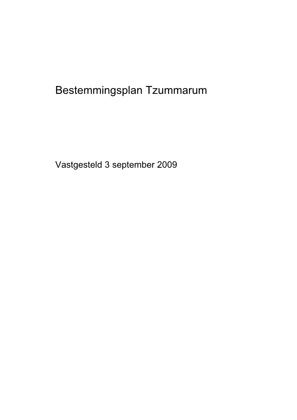 Bestemmingsplan Tzummarum