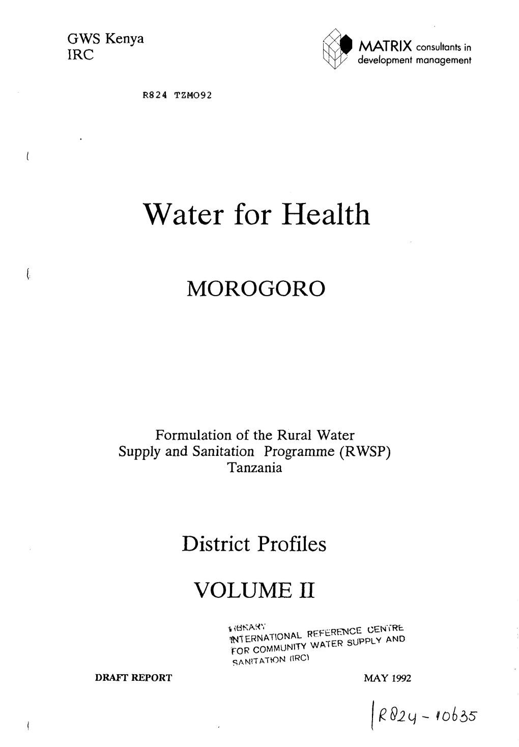 Water for Health MOROGORO