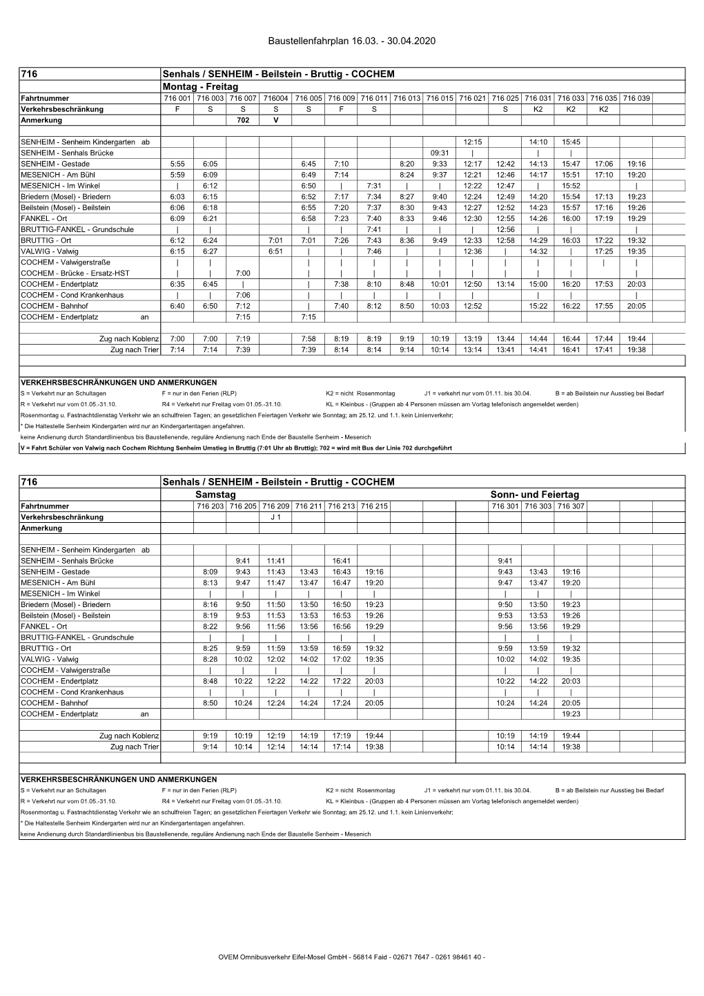 30.04.2020 716 Senhals / SENHEIM