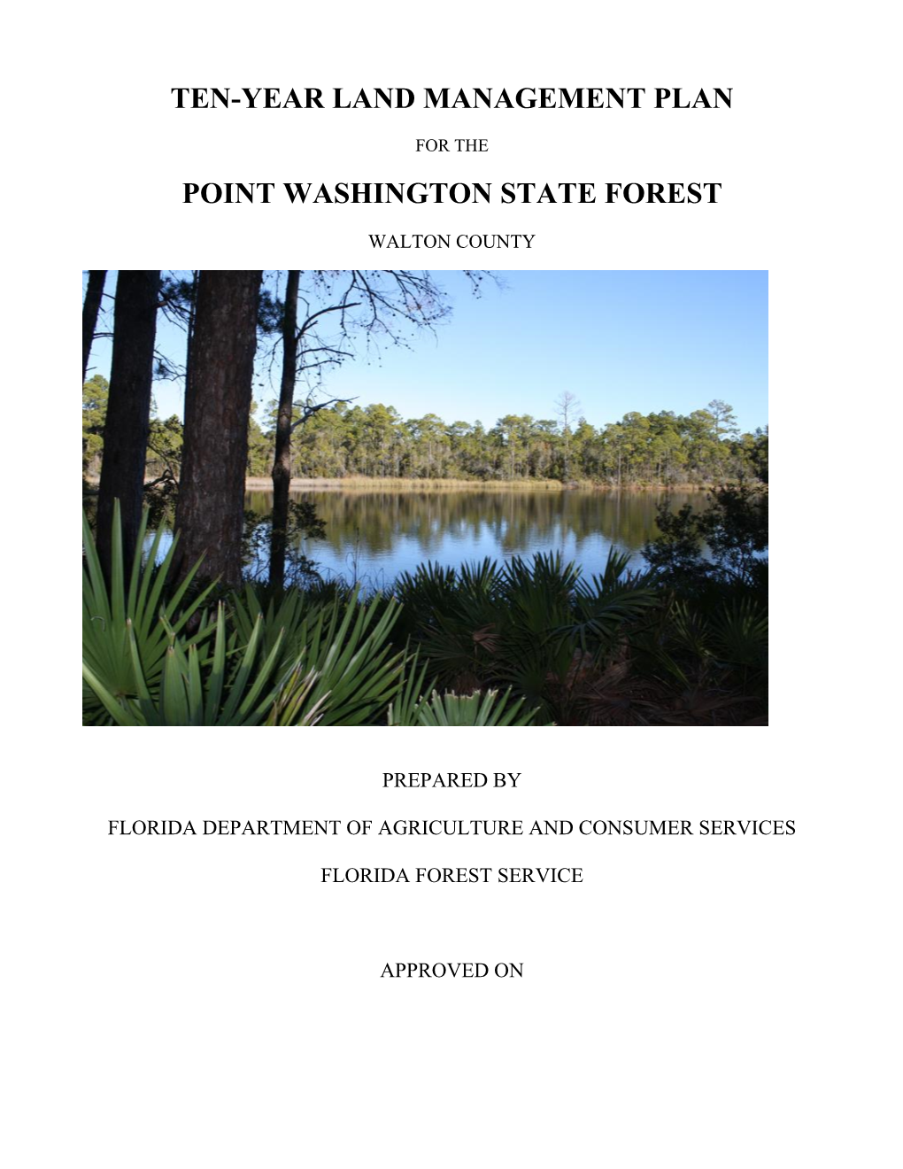 Point Washington State Forest Management Plan