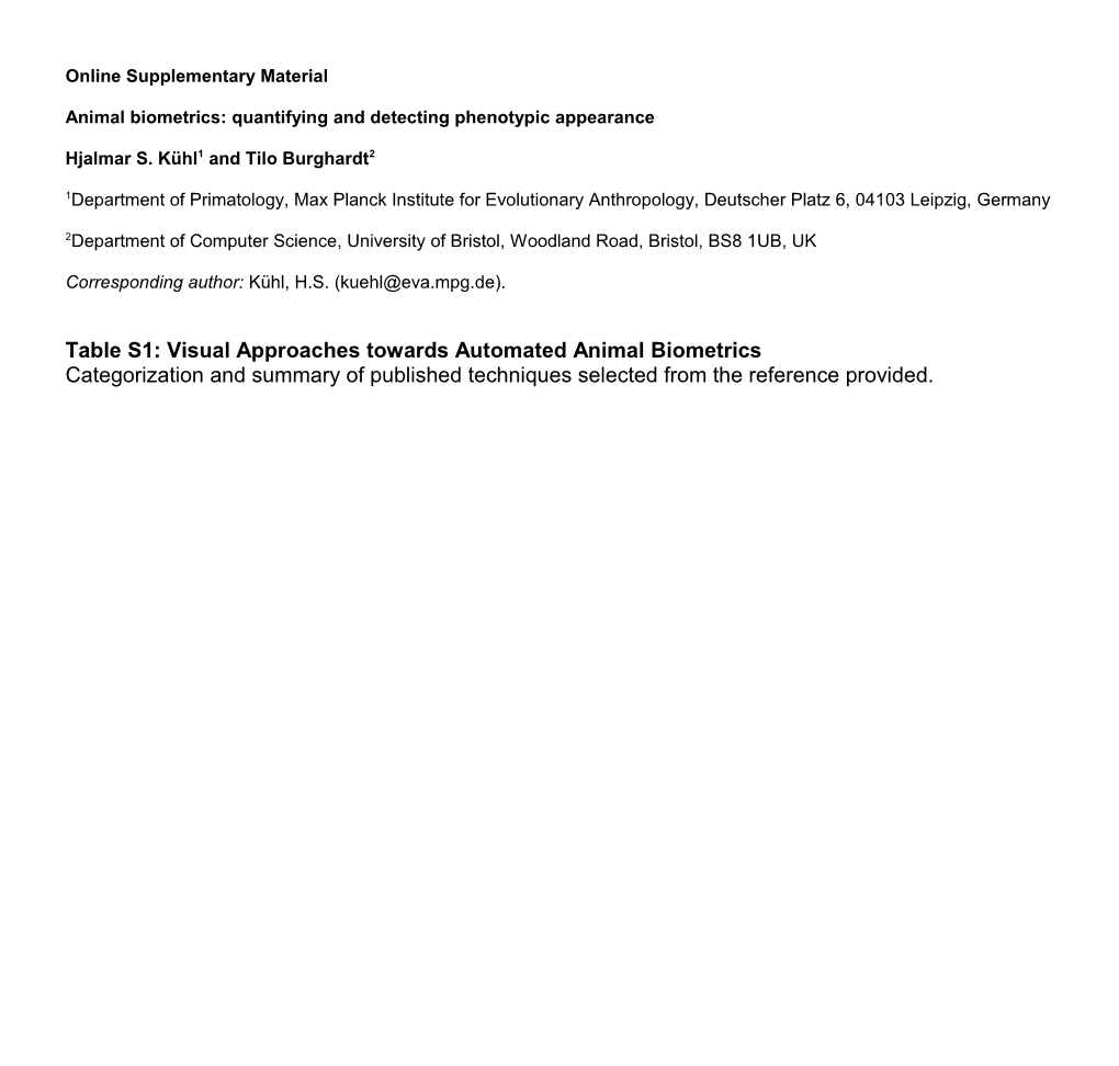 Animal Biometrics: Quantifying and Detecting Phenotypic Appearance